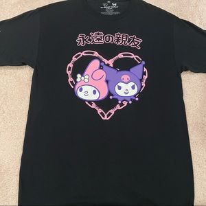 My Melody and Kuromi Chain Link Heart Shirt